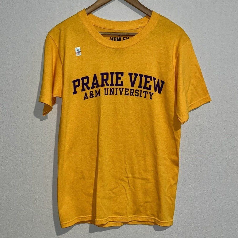 Prairie View A&M University Adult T-Shirt mustard small